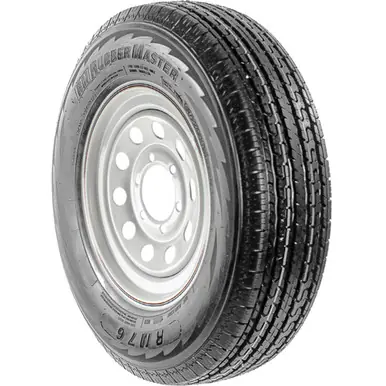 RubberMaster RM76 ST 185/80R13 99/95M D (8 Ply) 5 x 4.5 White Modular Trailer Tire and Wheel Assembly Price Cut