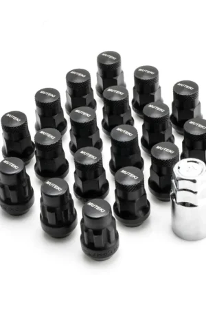 Luxury Muteki SR35 16+4 Closed Ended Black Lug Nuts 35mm 12x1.25 Most Subaru Models