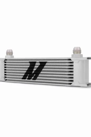 Free Returns Mishimoto Universal 10 Row Oil Cooler Silver