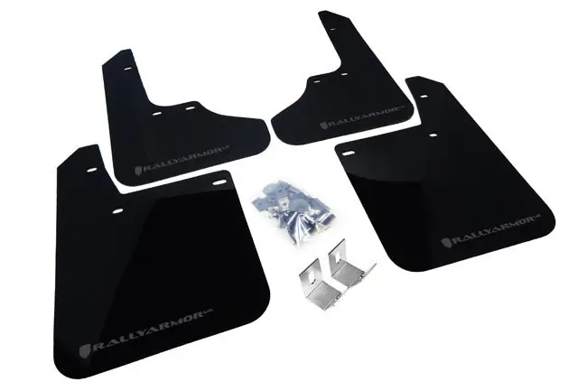 Rally Armor UR Mudflaps Black Urethane Grey Logo 2008-2011 Impreza / 2008-2010 WRX Hot Deal