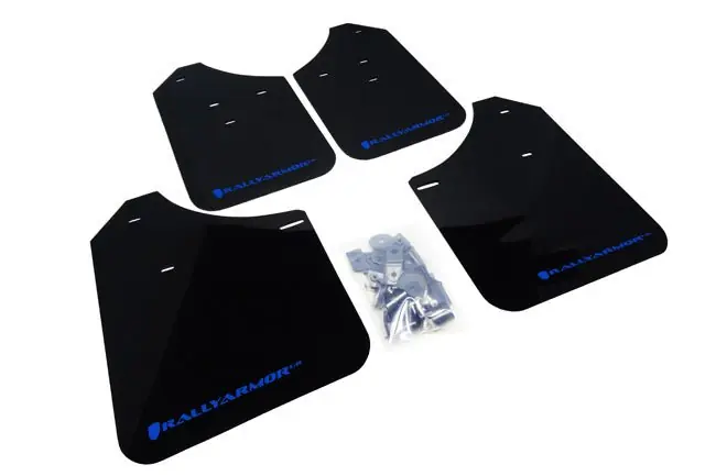 Reduced Price Rally Armor UR Mudflaps Black Urethane Blue Logo 2002-2007 Impreza / 2002-2007 WRX / 2004-2007 STI