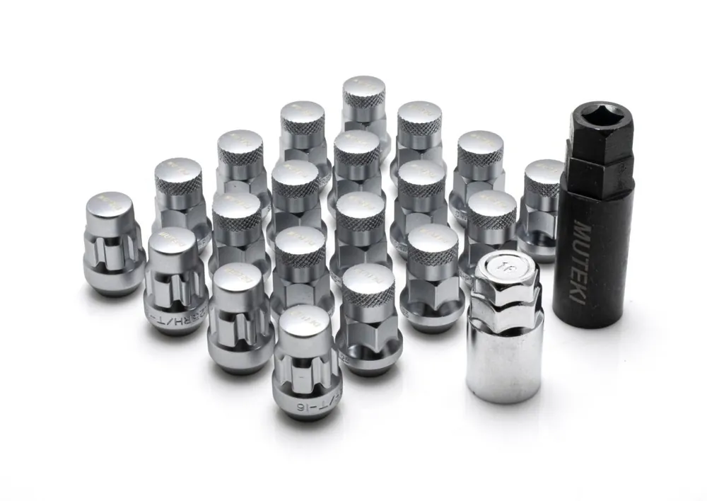 Muteki SR35 16+4 Closed Ended Satin Silver Lug Nuts 35mm 12x1.25 Most Subaru Models Bulk Order