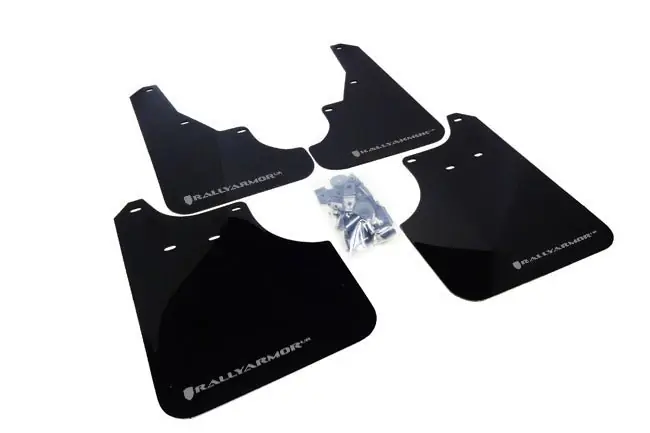 Special Offer Rally Armor UR Mudflaps Black Urethane Silver Logo 2009-2013 Forester / 2009-2013 FXT