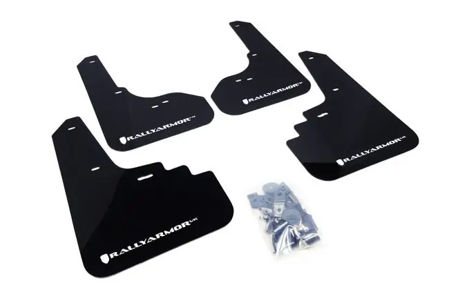 Time-Limited Rally Armor UR Mudflaps Black Urethane White Logo 2005-2009 Legacy / 2005-2009 Outback / 2005-2009 LGT