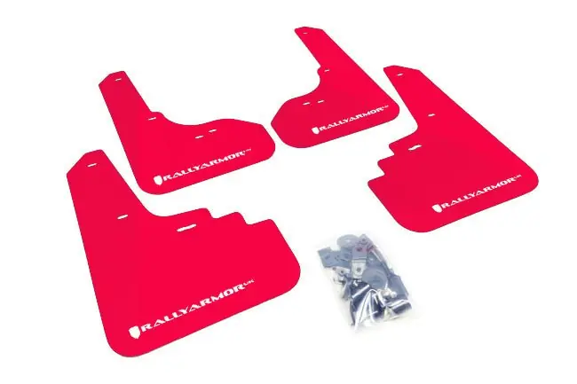 Rally Armor UR Mudflaps Red Urethane White Logo 2005-2009 Legacy / 2005-2009 Outback / 2005-2009 LGT Markdown