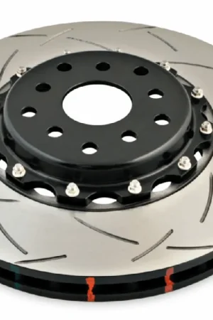 Instant Buy DBA 5000 Series T3 Slotted 2 Piece Front Rotor w/ Black Hat 2004-2017 STI