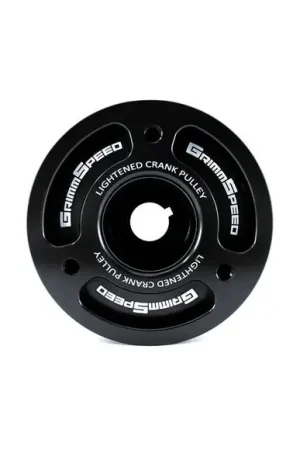 GrimmSpeed Lightweight Crank Pulley Black 2002-2014 WRX / 2004-2021 STI / 2005-2009 Legacy GT / 2004-2013 Forester / 2003-2009 Outback / 2003-2006 Baja / 2002-2012 Impreza Money Back Guarantee
