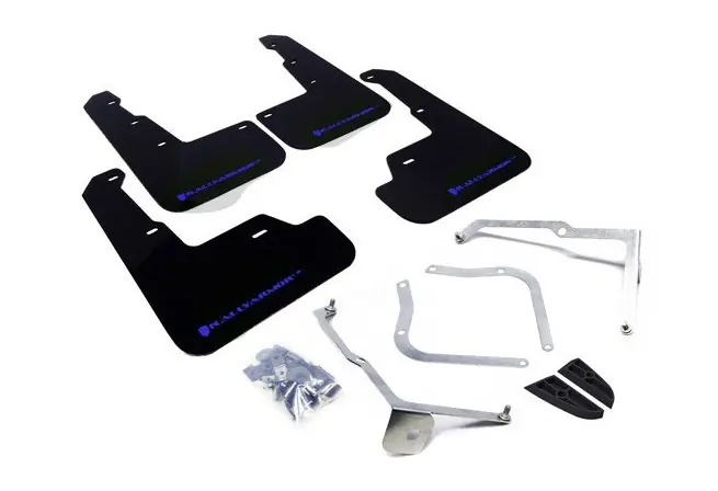 Certified Rally Armor UR Mudflaps Black Urethane Blue Logo 2015-2021 WRX / 2015-2021 STI
