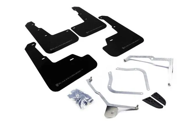Rally Armor UR Mudflaps Black Urethane Grey Logo 2015-2021 WRX / 2015-2021 STI Price Drop