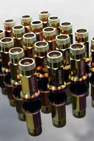 Authentic Muteki SR48 Neo Chrome Open Ended Lug Nuts 12X1.25 Most Subaru Models
