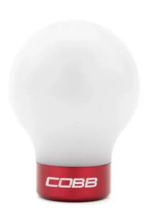 Trusted Brand COBB Delrin Shift Knob White w/ Red 6 Speed Subaru Models