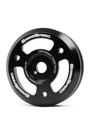 Free Shipping GrimmSpeed Lightweight Crank Pulley Black 2015-2021 WRX / 2013-2021 BRZ / 2013-2016 FRS / 2017-2021 GT86 / 2014-2018 Forester XT