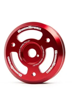 Money Back Guarantee GrimmSpeed Lightweight Crank Pulley Red 2015-2021 WRX / 2013-2021 BRZ / 2013-2016 FRS / 2017-2021 GT86 / 2014-2018 Forester XT