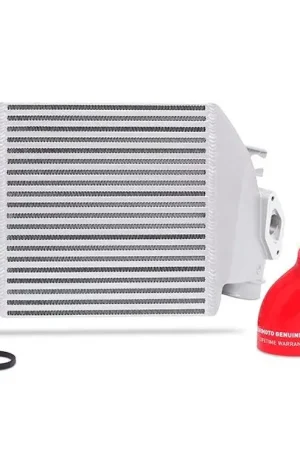 Mishimoto Top Mount Intercooler Silver w/ Red Hose 2008-2014 WRX Budget