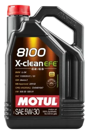 Motul 8100 5W-30 X-clean EFE Motor Oil 5L Bottle Special Discount