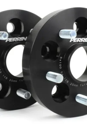 Perrin Wheel Spacers Black 25mm 5x100 2002-2014 WRX / 2004 / STI / BRZ / FXT / LGT Worldwide Shipping