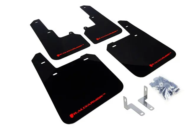 Rally Armor UR Mudflaps Black Urethane Red Logo 2015-2019 Outback Hot Picks