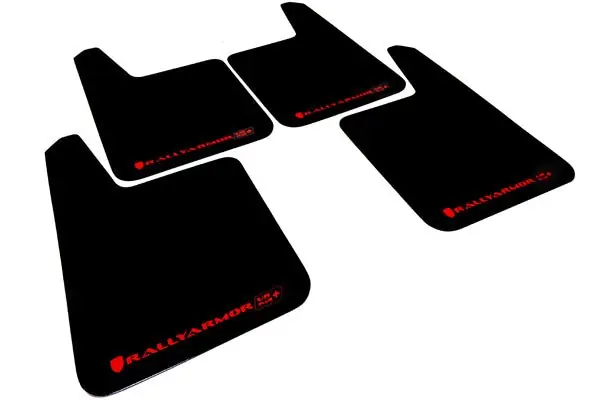 Free Returns Rally Armor Universal UR Plus Mudflaps Black Urethane Red Logo