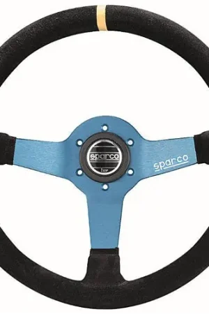 Hassle-Free Returns Sparco Steering Wheel Monza L550 Black/Blue Suede