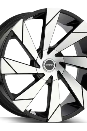 Strada Moto 5x115/5x120 20x8.5 +15 Gloss Black Machined Fresh Stock