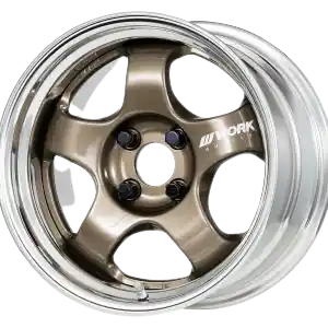 Clearance Work Meister S1 2P 4x114.3 15x9+22 R Disk Titanium Gold