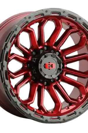 Genuine Vision Off-Road 405 Korupt 8x165.1 18x9-12 Gloss Red w/Gloss Black Lip