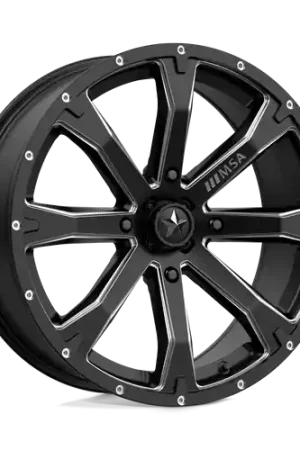 New Arrival MSA Offroad Wheels M42 BOUNTY 4X137 18X7 +10 SATIN BLACK MILLED