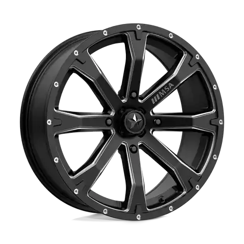 New Arrival MSA Offroad Wheels M42 BOUNTY 4X137 18X7 +10 SATIN BLACK MILLED