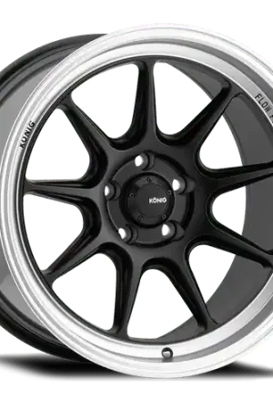 Konig Countergram 5x114.3 19x9.5+25 Matte Black / Matte Machined Lip Buy Today