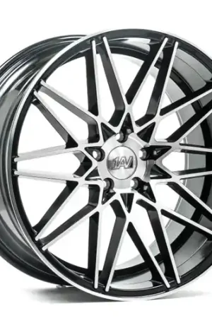 Limited Edition Axe ZX4 5x108 22X10.5+38 BLACK AND POLISHED FACE