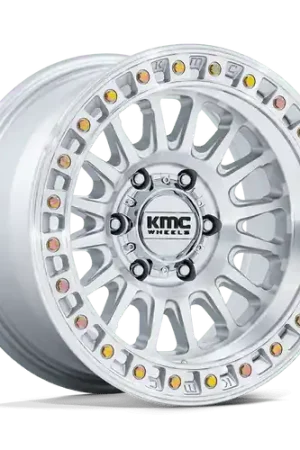 Free Shipping KMC KM552 IMS 8X180 20x9 +0 GLOSS SILVER W/ MACHINED FACE