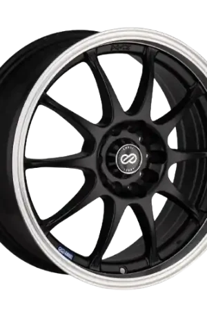 Hassle-Free Returns Enkei J10 4x100/108 15x6.5+38 Matte Black W/ Machined Lip