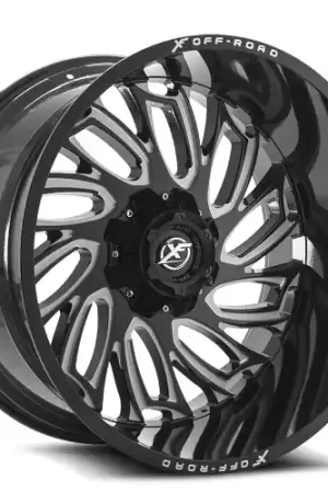 Certified XF Off-Road XF-207 5x127/5x139.7 22x12 -44 Gloss Black & Milled