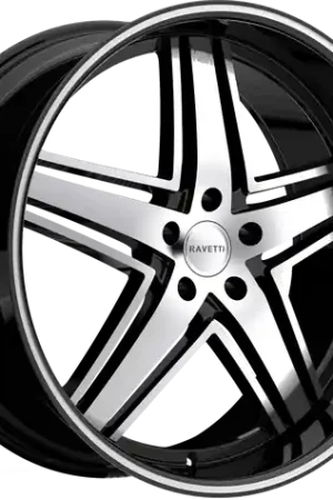 RAVETTI M6 5X115 20x10 +25 BLACK MACHINED Latest