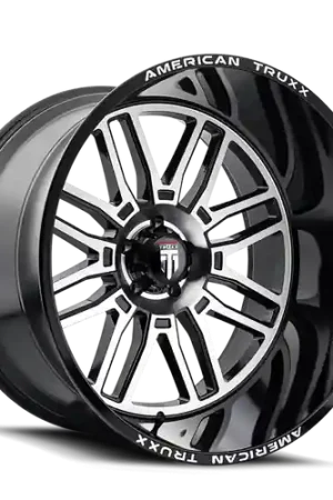American Truxx Restless AT1915 6x139.7 24x14-76 Black/Machined Hassle-Free Returns