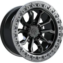 TIS 556BA 6x139.7 17x9 +0 Black w/ Anthracite Ring Authentic