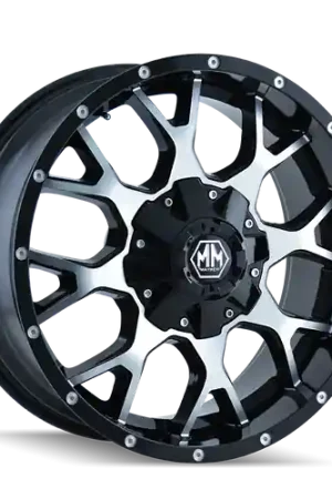 Mayhem Warrior 8015 5x114.3/5x127 18x9-12 Black/Machined Face Bulk Order