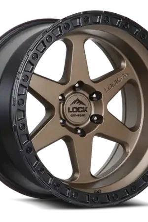LOCK OFFROAD OLYMPUS 6x135 20x10 -24 Matte Desert Bronze W Matte Black Ring Fast Shipping