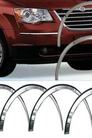 Editor’s Pick GRAND CARAVAN 4dr QAA Molded Stainless 4pcs Wheel Well Fender Trim WZ48895