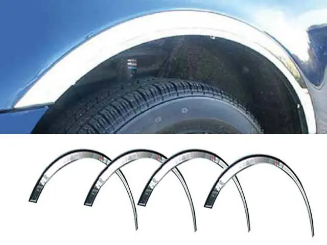 FORD TAURUS 4dr QAA Molded Stainless 4pcs Wheel Well Fender Trim WZ48490 Clearance