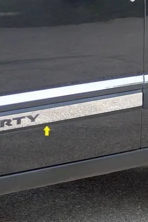 Save Now JEEP LIBERTY 4dr QAA Stainless 4pcs Molding Insert MI48070