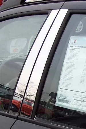 Free Returns SUZUKI SX4 4dr QAA Stainless 4pcs Pillar Trim PP29875