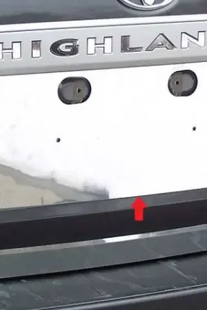 TOYOTA HIGHLANDER 4dr QAA Stainless 1pcs License Plate Bezel LP28110 Reduced Price