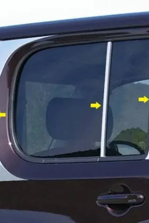 Fits Nissan CUBE 4dr QAA Stainless 10pcs Pillar Trim PP29563 Exclusive