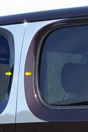 Top Rated Fits Nissan CUBE 4dr QAA Stainless 6pcs Pillar Trim PP29561