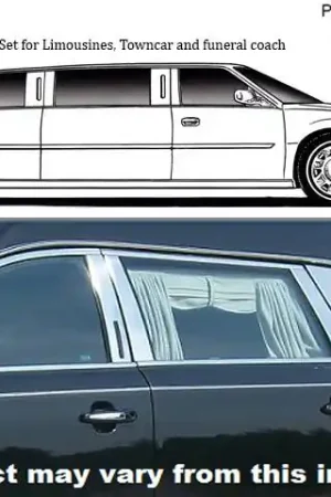 LINCOLN MKT Eagle Icon Hearse QAA Stainless 8pcs Pillar Trim PP50675 Limited Edition