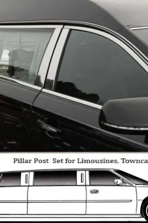 Free Returns LINCOLN MKT Eagle Icon Hearse QAA Stainless 6pcs Pillar Trim PP50674