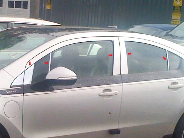 Free Shipping CHEVROLET VOLT 4dr QAA Stainless 10pcs Pillar Trim PP53133