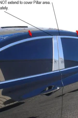 Fits Hyundai ELANTRA 4dr QAA Stainless 6pcs Window Accent Package WP11343 Final Sale