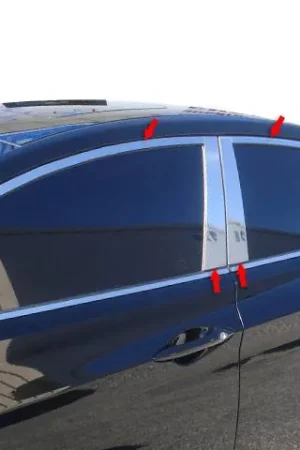 Buy Direct Fits Hyundai ELANTRA 4dr QAA Stainless 14pcs Window Accent Package WP11342